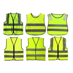 Kids Reflective Vest Fluorescent Yellow Safety Vest High Visibility Clothing For Children Safe Traffic Student Security Clothes