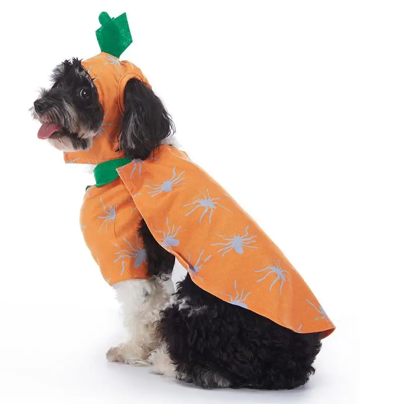 Pumpkin Dog Costume Party Dog Outfit Pumpkin Costume Funny Halloween Costume Dog Clothes Cat Apparel Pet Costumes for Small Dogs