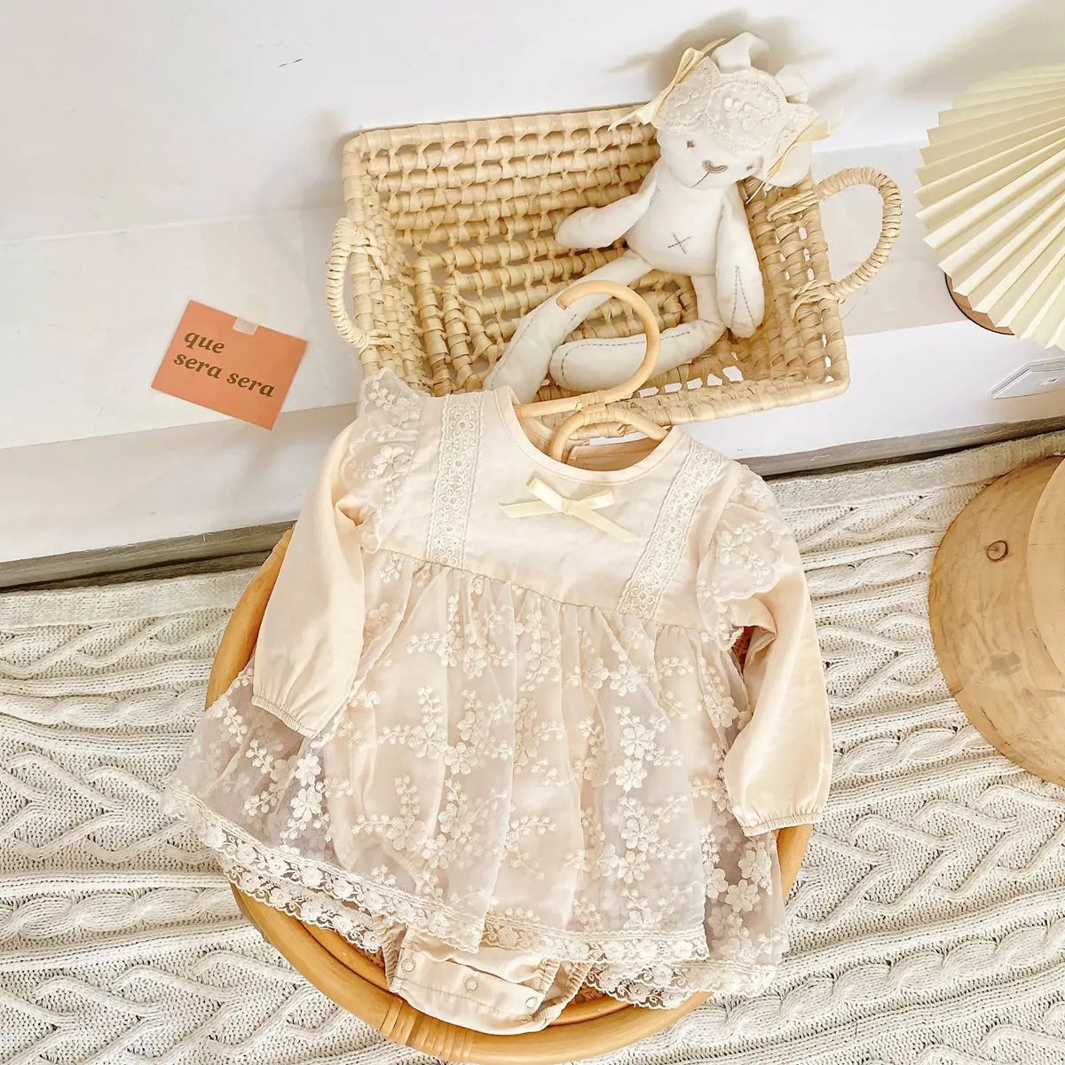 0-3T Newborn Kid Baby Girls Princess Flower Romper Elegant Autumn Winter Clothes Long Sleeve Lace Romper Cute Sweet Jumpsuit