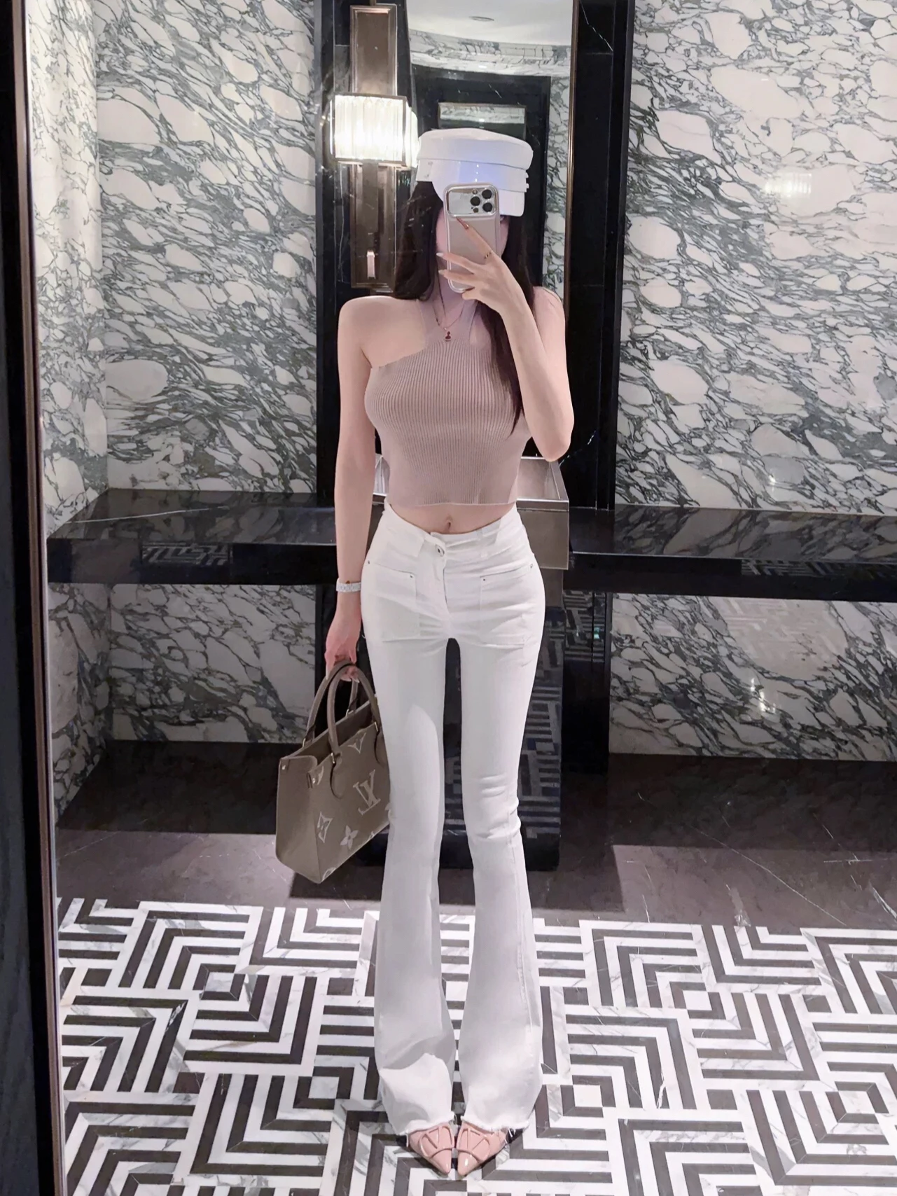 

High Waist keted Bell Bot Jeans Women's Korean Sle Wide Leg Pants Tummy Control Bootcut Floor Length Dungarees