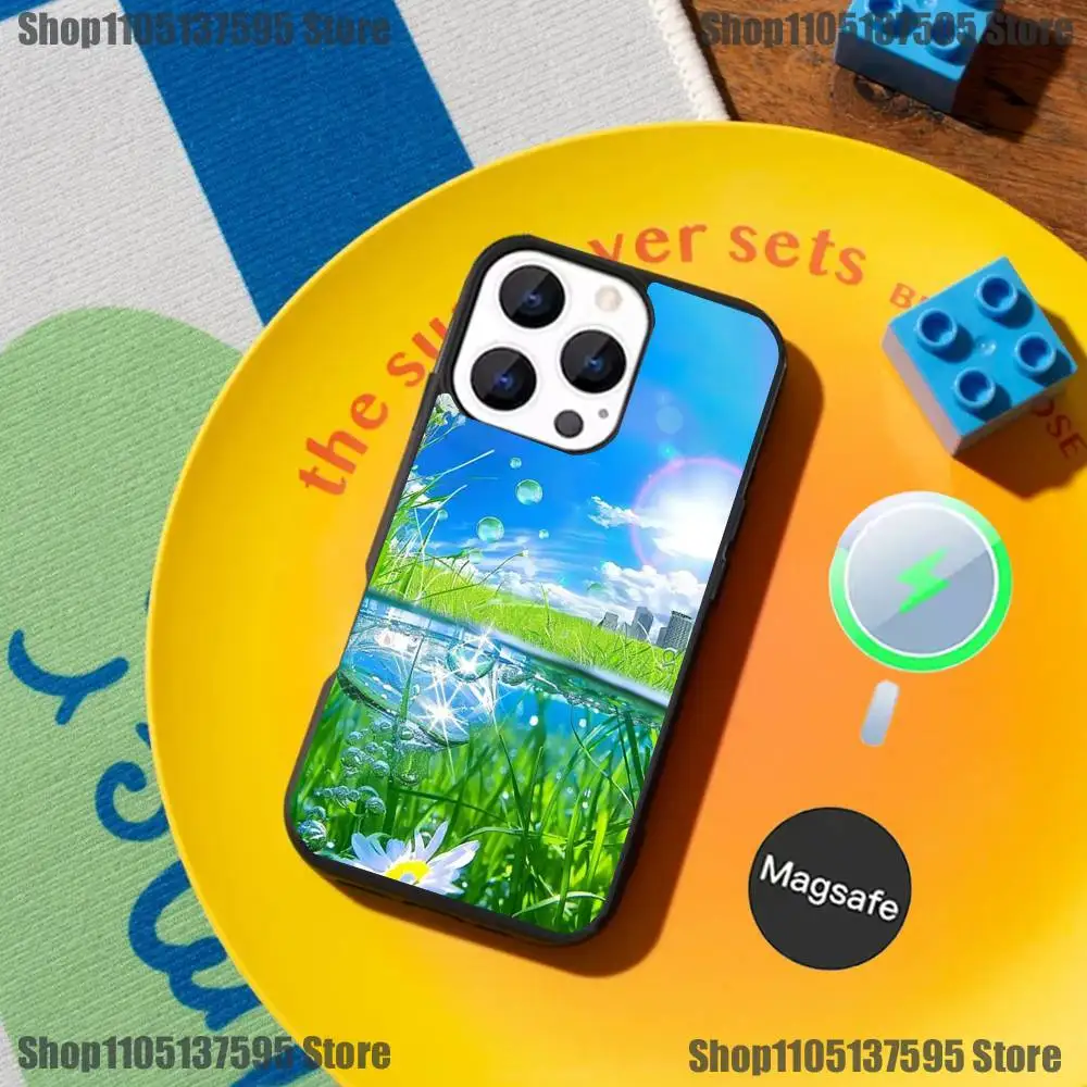 Чехол для телефона Frutiger Aero для iPhone 17,16,15,14,13,12,11,Pro,Max,Plus,Mini,SE4,E с магнитной беспроводной зарядкой Magsafe