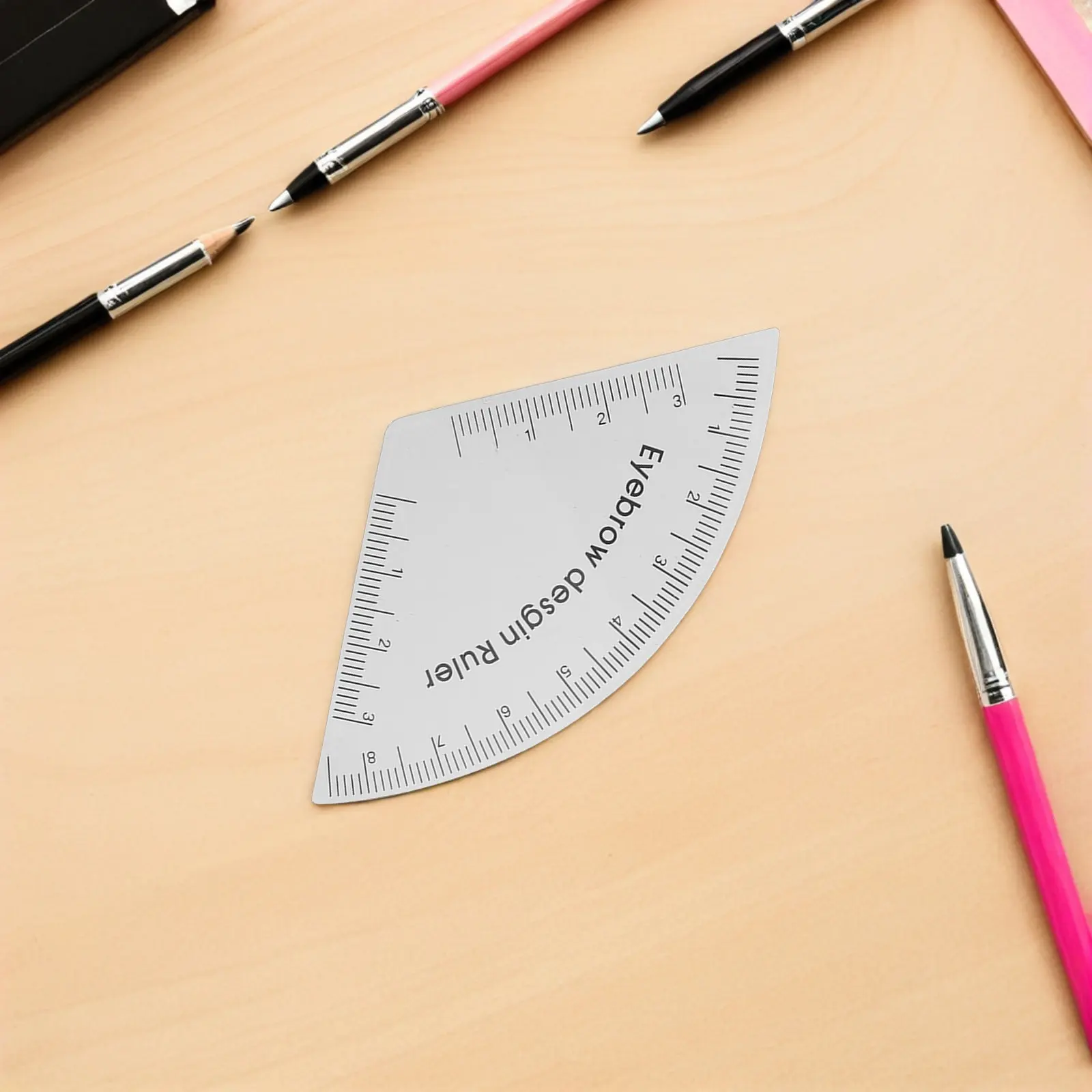2Pcs Eyebrow Guide Shaper PVC Reusable Brow Mapping Ruler Easy Fast Drawing Measurement Tool for Symmetrical Precise Shaping