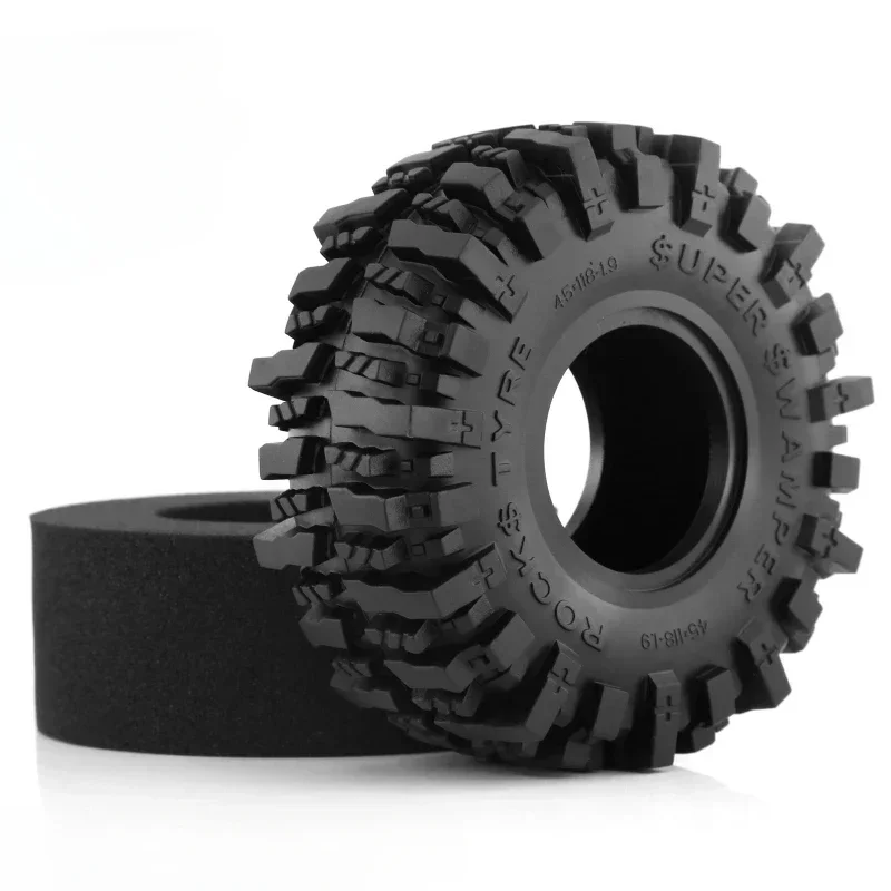 118 MM 1.9 "Rubber Rock Banden Wielbanden voor 1:10 RC Crawler Auto Axiale SCX10 90046 AXI03007 TRX4 Gen8