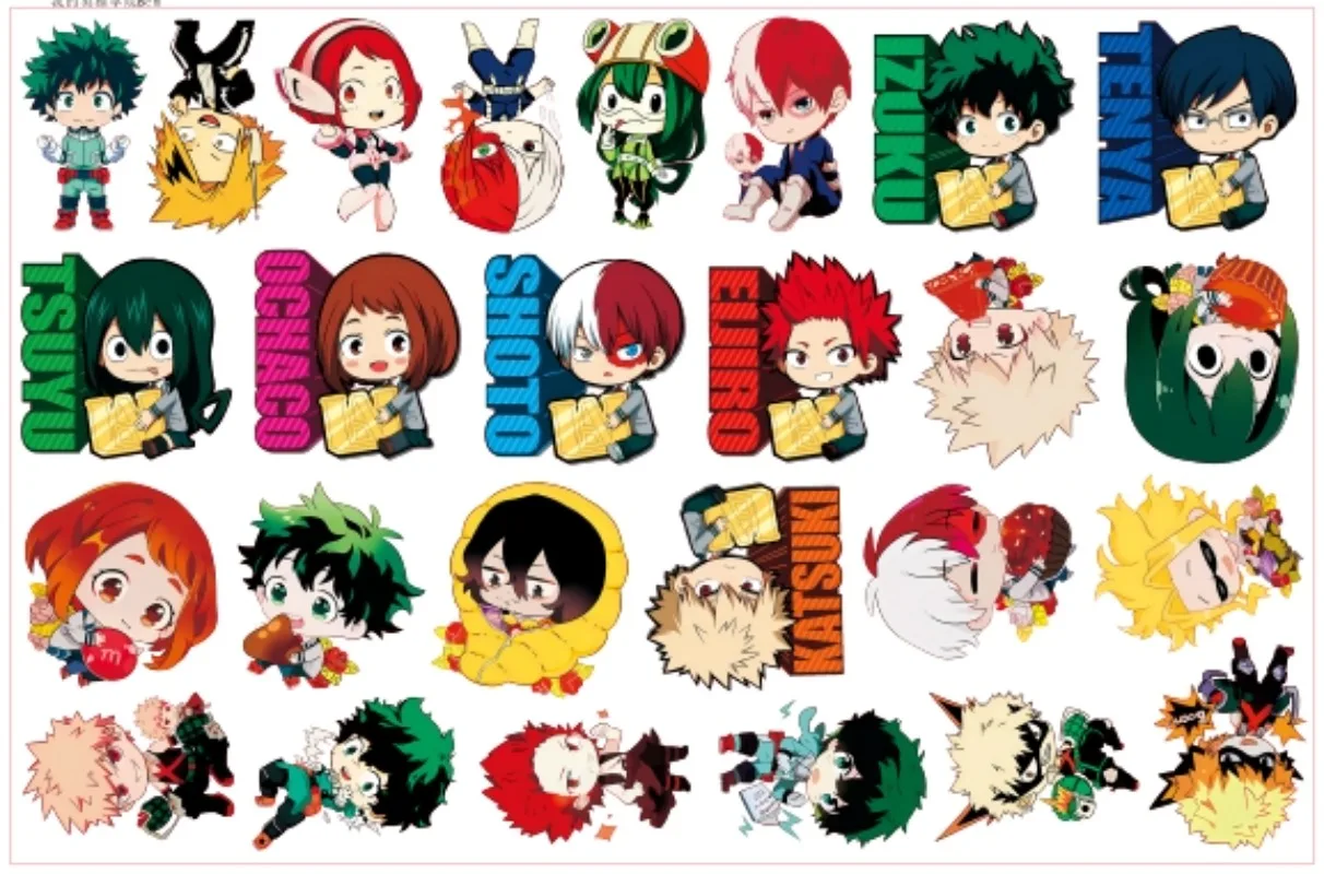 Cartoon anime My Hero Academia Arale acrylic patch double-layer 2cm/4cm/8cm handmade DIY keychain PP clip accessory material