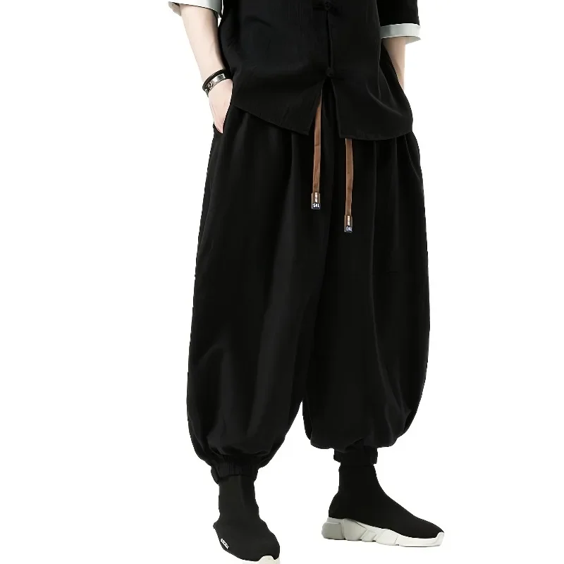 New Men Pants Fashion Korean Style Harem Loose Style Cotton Pants Male Outdoor Spring Autumn Man Casual Solid Trousers