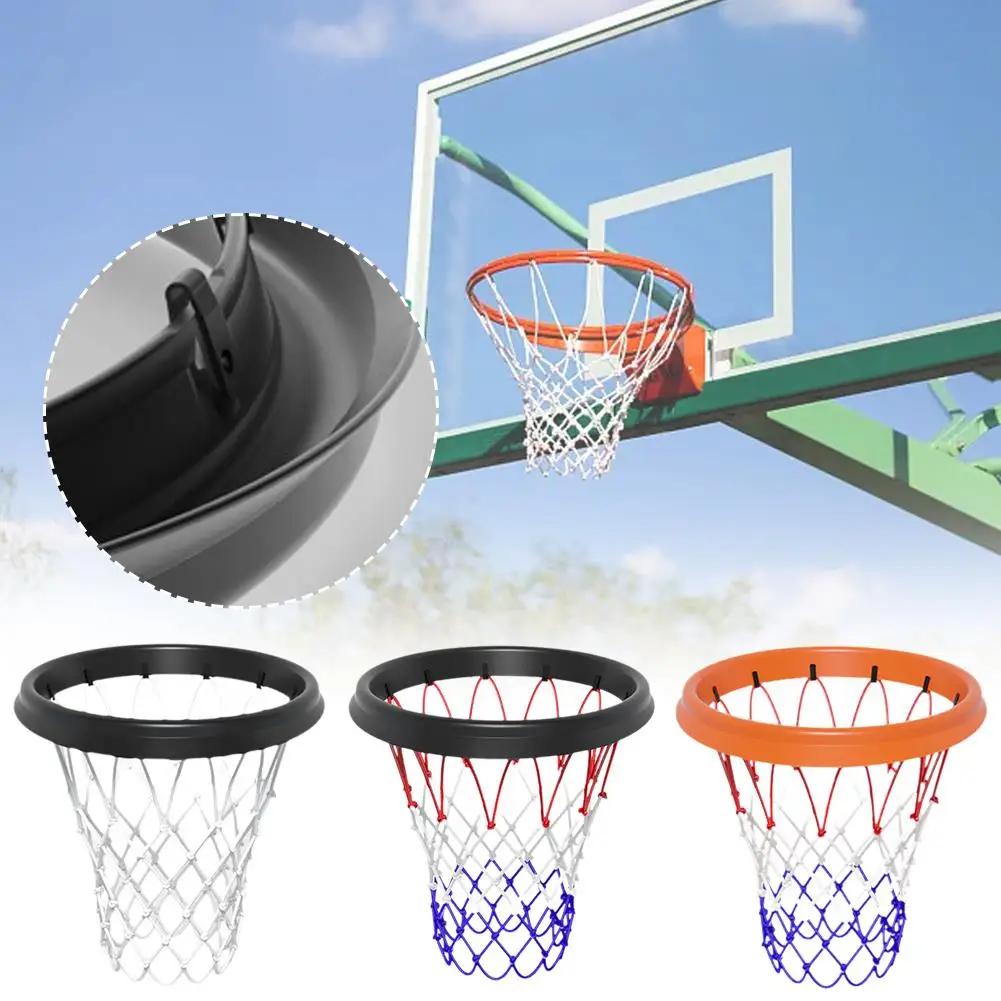 Marco de red de baloncesto portátil de PU, accesorios para interiores y exteriores, Red de baloncesto profesional extraíble