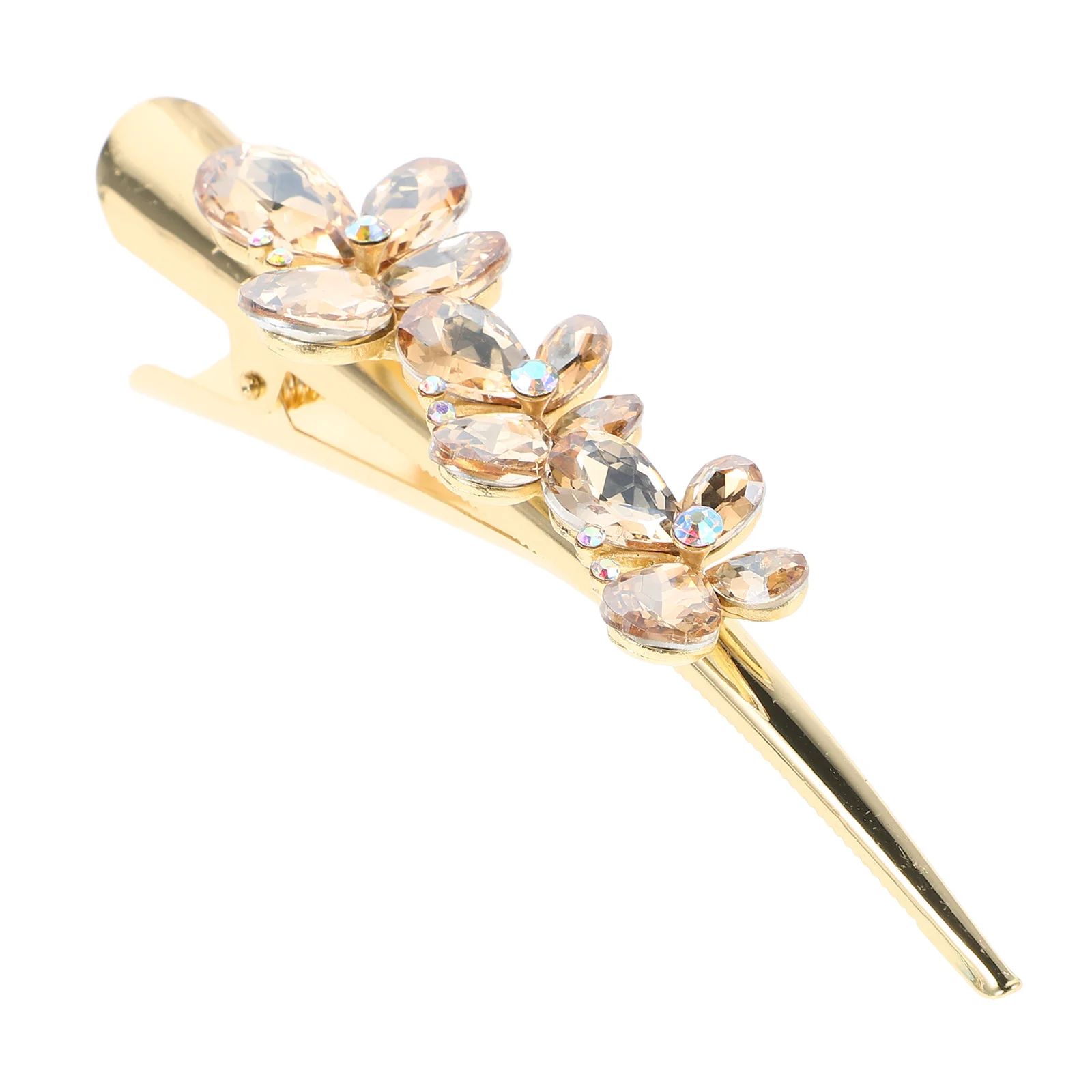 

Metal Alligator Hair Clip Rhinestone Butterfly Sparkly Decorative Barrette Small Chic Hairpin for Women Girls Wedding Party