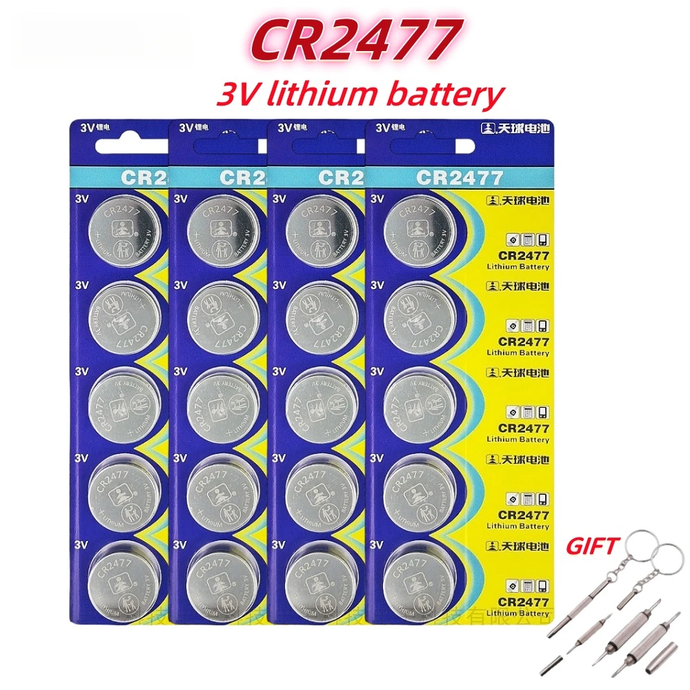

2-50 шт. CR2477 кнопочная батарея 3 В DL2477 ECR2477 KCR2477 литиевые батареи для электронных часов-калькулятора