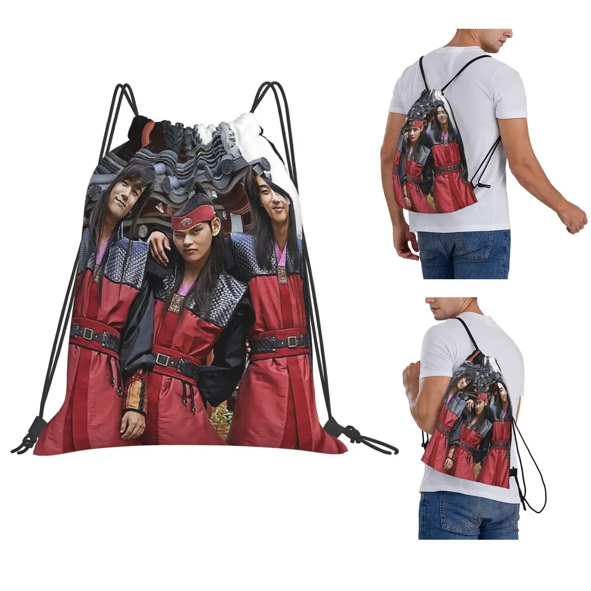 Mochilas Cast Of Hwarang TV, bolsas informales con cordón, bolsas para artículos diversos, bolsas para libros, para estudiantes de viaje