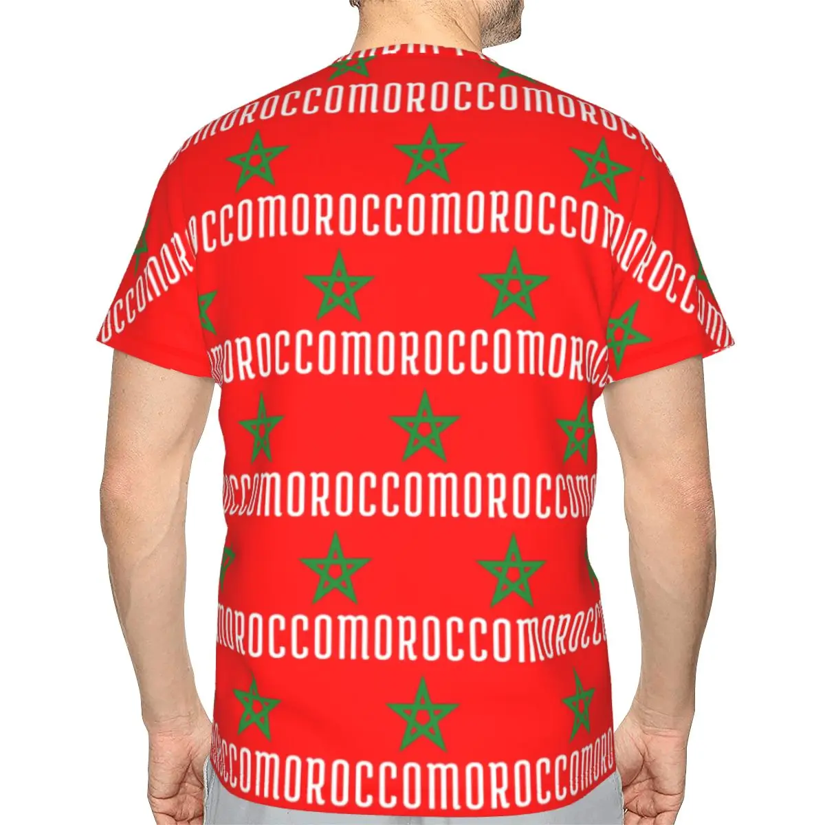 Flag Of Morocco Moroccan Flag 100% Cotton T-Shirt Men'sFashion T Shirts Men Crew Neck Short Sleeve