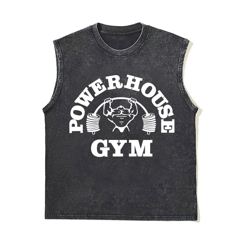 2026 NEU Vintage Washed Doppelseitig Bedrucktes Tanktop für Herren und Damen – Oversized Retro Fitness Gym Freizeit Ärmellose Weste Herren Tanktop – Detail 17