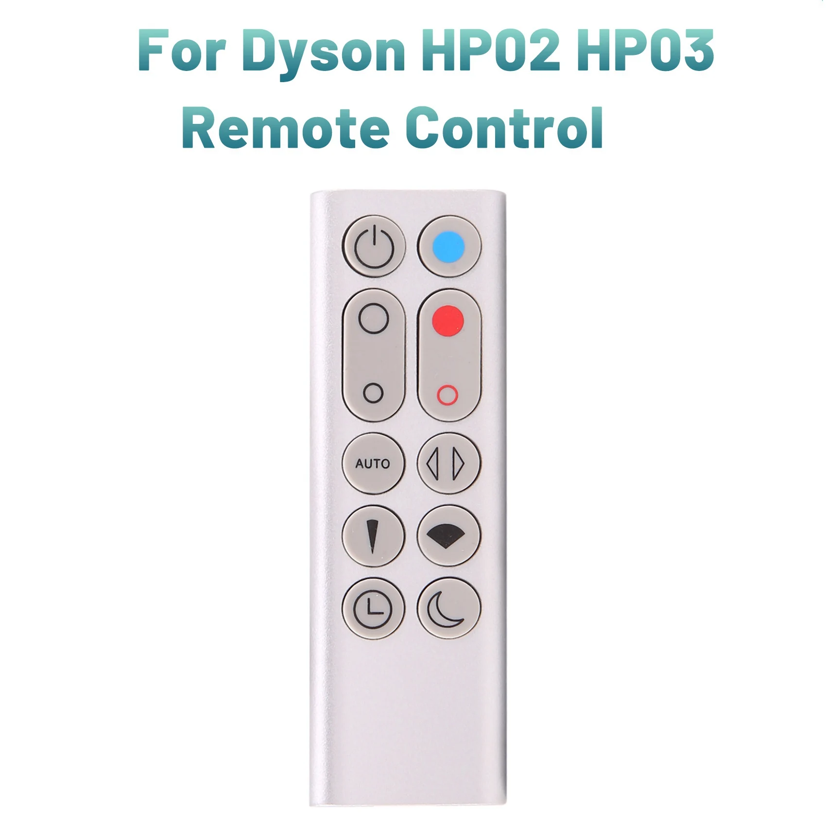 การเปลี่ยนรีโมทคอนโทรล HP02 HP03สำหรับ Dyson บริสุทธิ์ร้อน + คูลลิงค์ HP02 HP03เครื่องกรองอากาศฮีตเตอร์และพัดลม (สีเงิน)