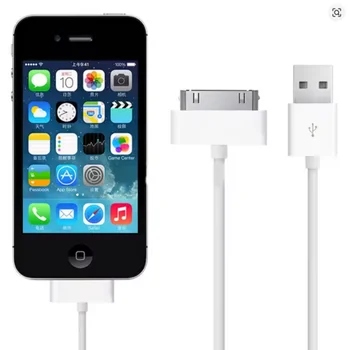 適用於蘋果 iPhone 4/4s/3/3GS、iPod nano、iPad 1/2/3、iPhone 4/4s 的 1 公尺/2 公尺 30 針 USB 充電線 10 最佳銷售 iPad充電器 - №10