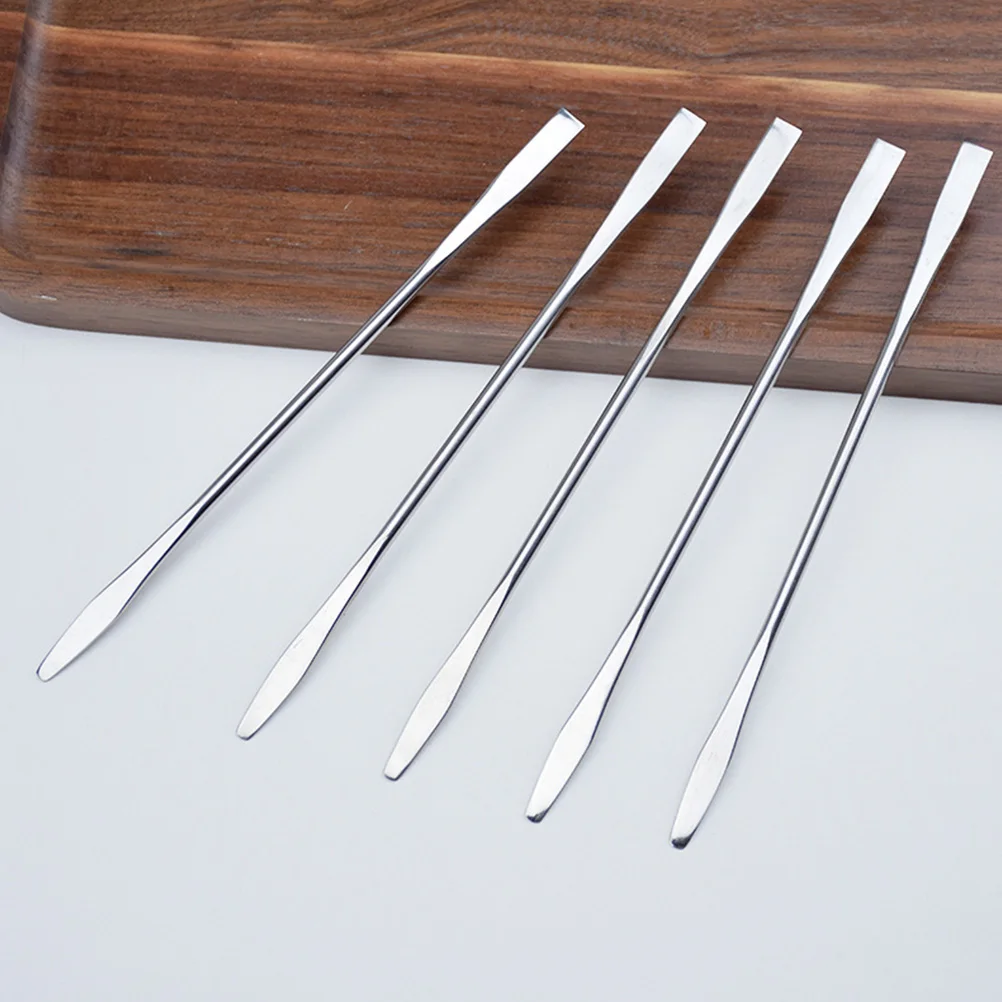 

5 Pcs Liquid Foundation Color Palette Stick Knife Plate Spoon Makeup Mixing Rod