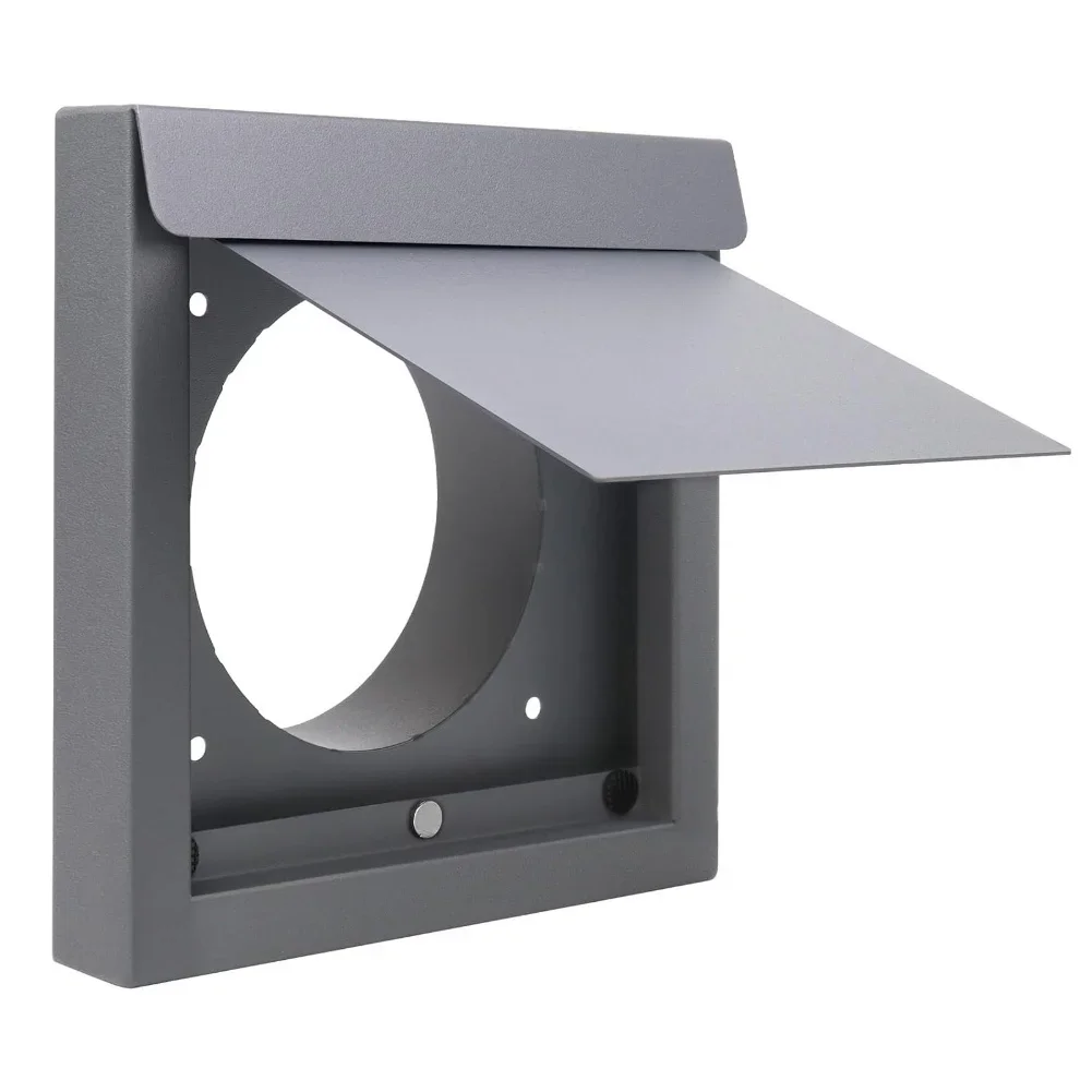Metal External 4 Inch Dryer Ventilation Cover With Angled Damper To Prevent Outdoor Elements While Maximizing Airflow