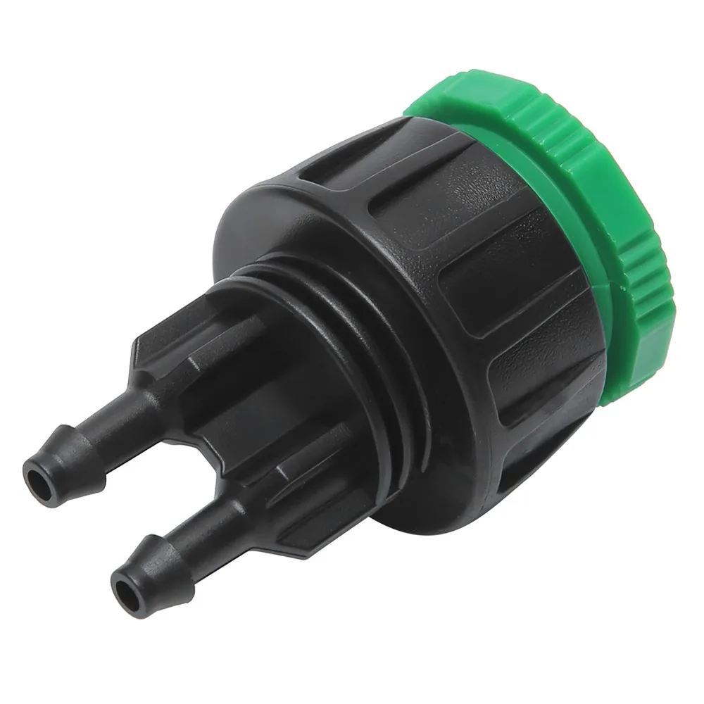10Pcs ABS Quick Connector Black and Green G1/2 and G3/4 Thread Garden Tap Adapter Dual Outlet Lightweight