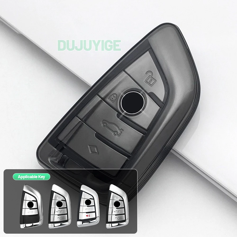 Clear TPU Car Key Case For BMW 5 Series G60 G61 G68 2023-2026 Key Fob Cover Protector Shell Auto Accessories 2024 2025 view 6