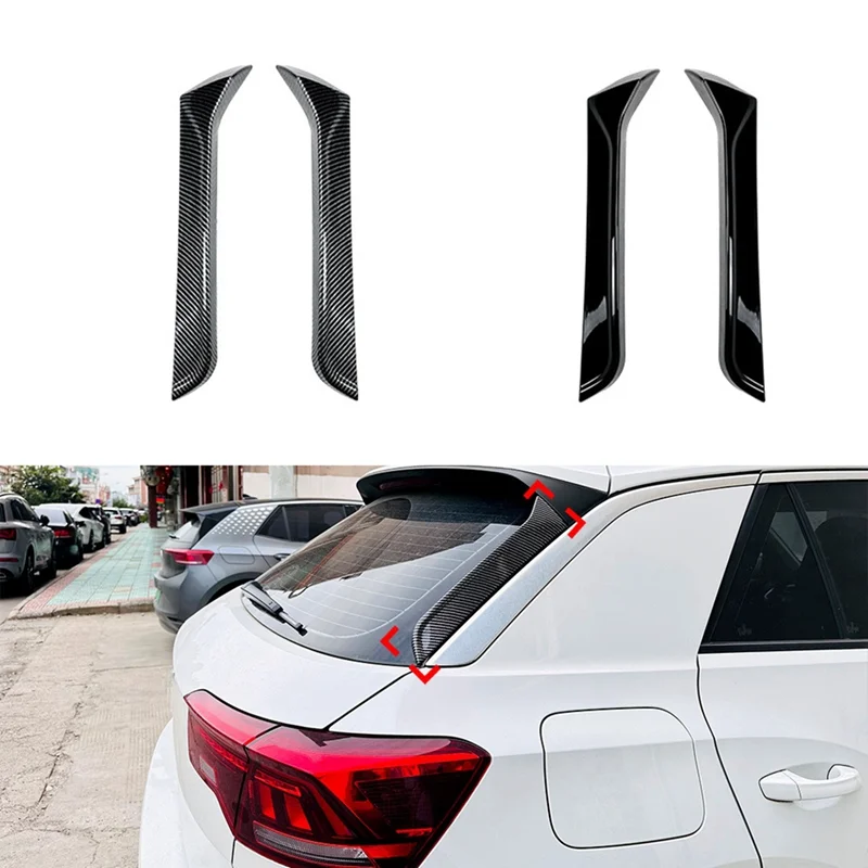 

Alerón lateral para ventana trasera coche, divisor Canards para VW T-Roc 2017-2024, pegatina embellecedora ala lateral para pa