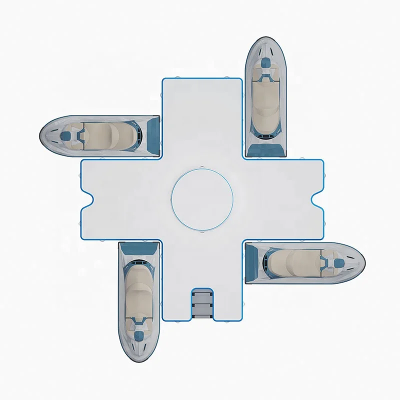 Inflatable Jetski Dock Floating Mat Pontoon Water Platform Boat With Table