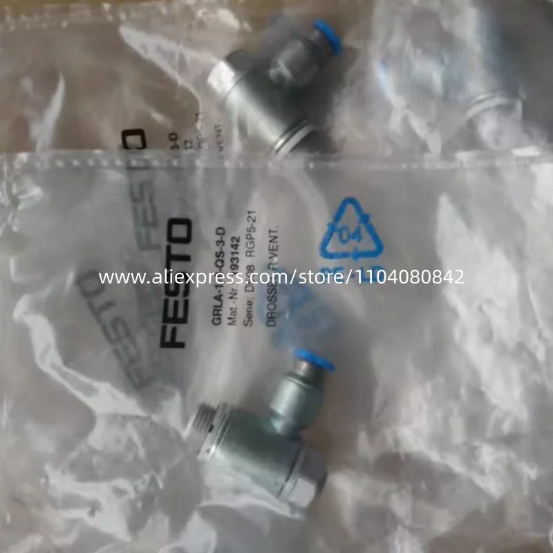 3PCS New original Festo valve  193142-GRLA-1/8-QS-3-D 193143-GRLA-1/8-QS-4-D 193144-GRLA-1/8-QS-6-D 193145-GRLA-1/8-QS-8-D