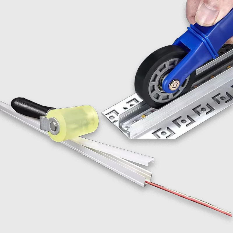 LED aluminum profile cover Roller LED strip install Tool accessory soundproof cotton Woodworking PVC edge banding pinch Roller