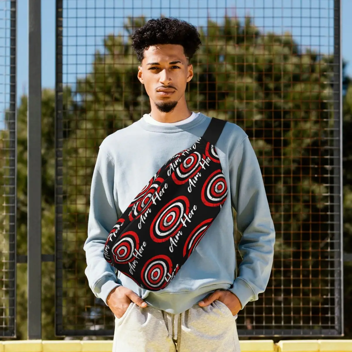 

Сумка-бананка через плечо Aim Here для любителей дартса, с мишенью для метания дротиков, лимитированная серия, унисекс, регулируемая поясная сумка