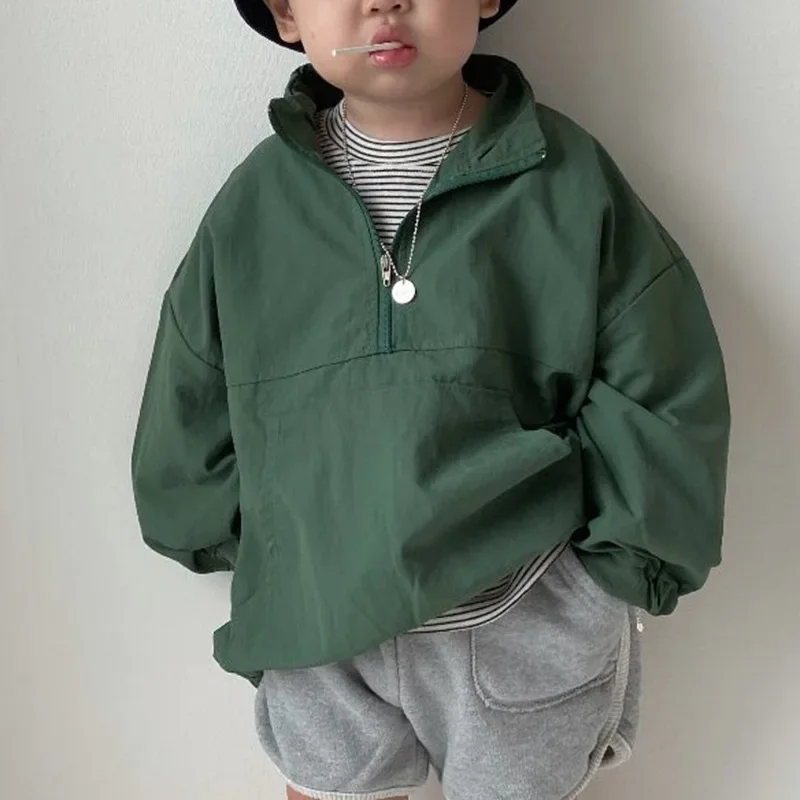 Children\'s clothing Korean spring clothing new top baby light and comfortable pocket windbreaker small jacket