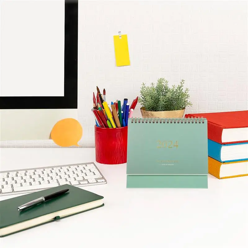 Desktop Standing Calendar Office Desk Calendar Students Standing Household Calendar Schedule Table Planner Paper Desk Calendar