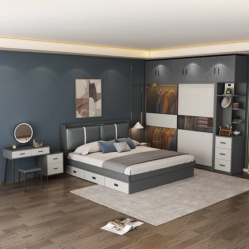 2026 New Model Luxury Modern Bedroom Furniture Designs Master Panel Bedroom Sets
