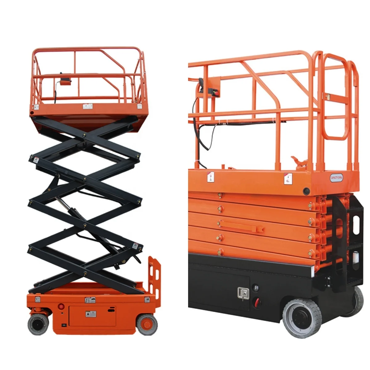 300kg-680kg Mini Hydraulic Self-propelled Mobile Electric Diesel Scissor Lift 13m-18m for All Rough Terrain Construction