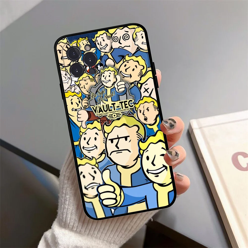 V-Vault-Boy  Phone Case Silicone Soft for iphone 16 15 14 13 12 11 Pro Mini XS MAX Plus X Cover