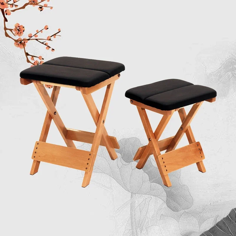 New Zen Soft Exercise Exercise Stool Solid Wood Folding Portable Chan Yoga Petal Mat Fitness Pilates Studio