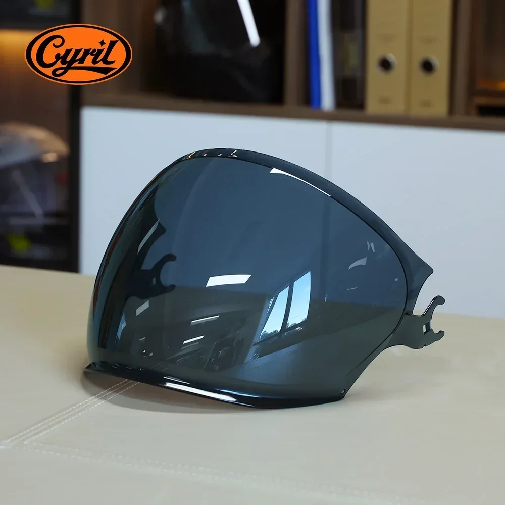 Lente colorida para casco CYRIL TRIANGLE OP12A, gafas para casco de carreras de motocicleta, visera para casco