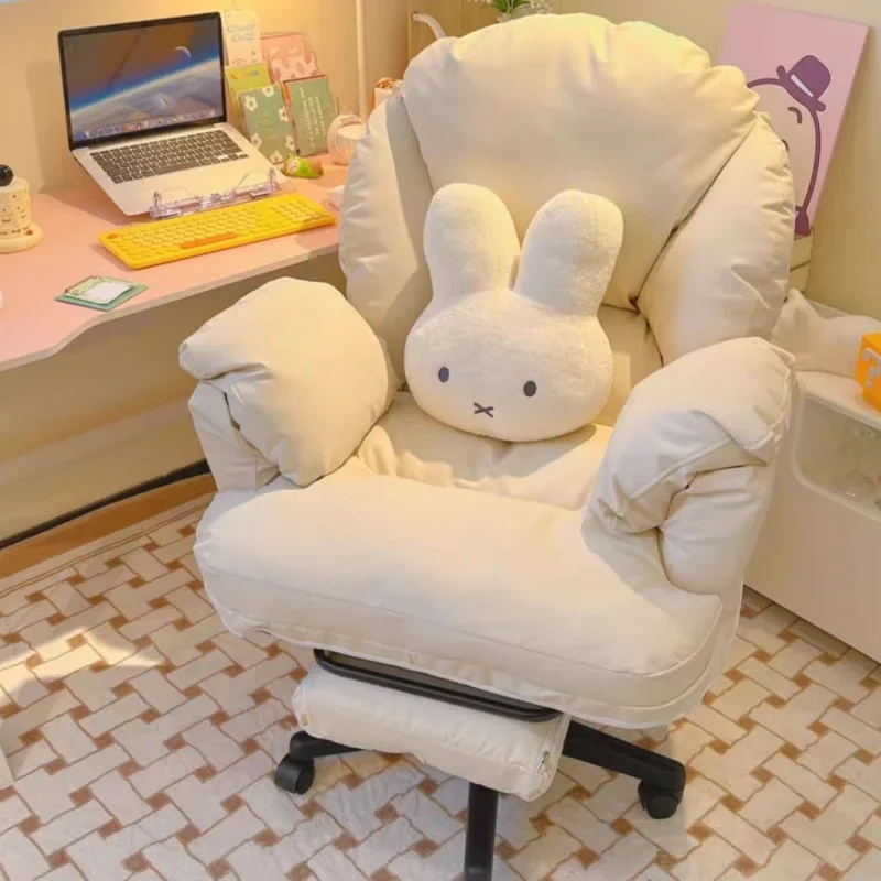 

Office Chair Ergonomic Leather Furniture Home Stool Transformer Pink Wheels Accent Backrest Kneeling Player Meeting Lazy Plastic