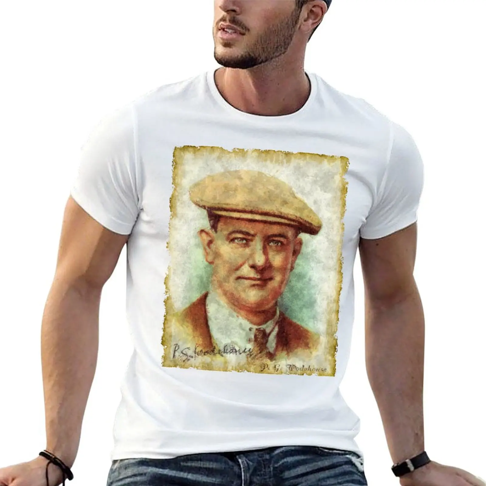 

P.G. Wodehouse T-Shirt t shirts for man slim fit t shirts for man cotton funny T-Shirt