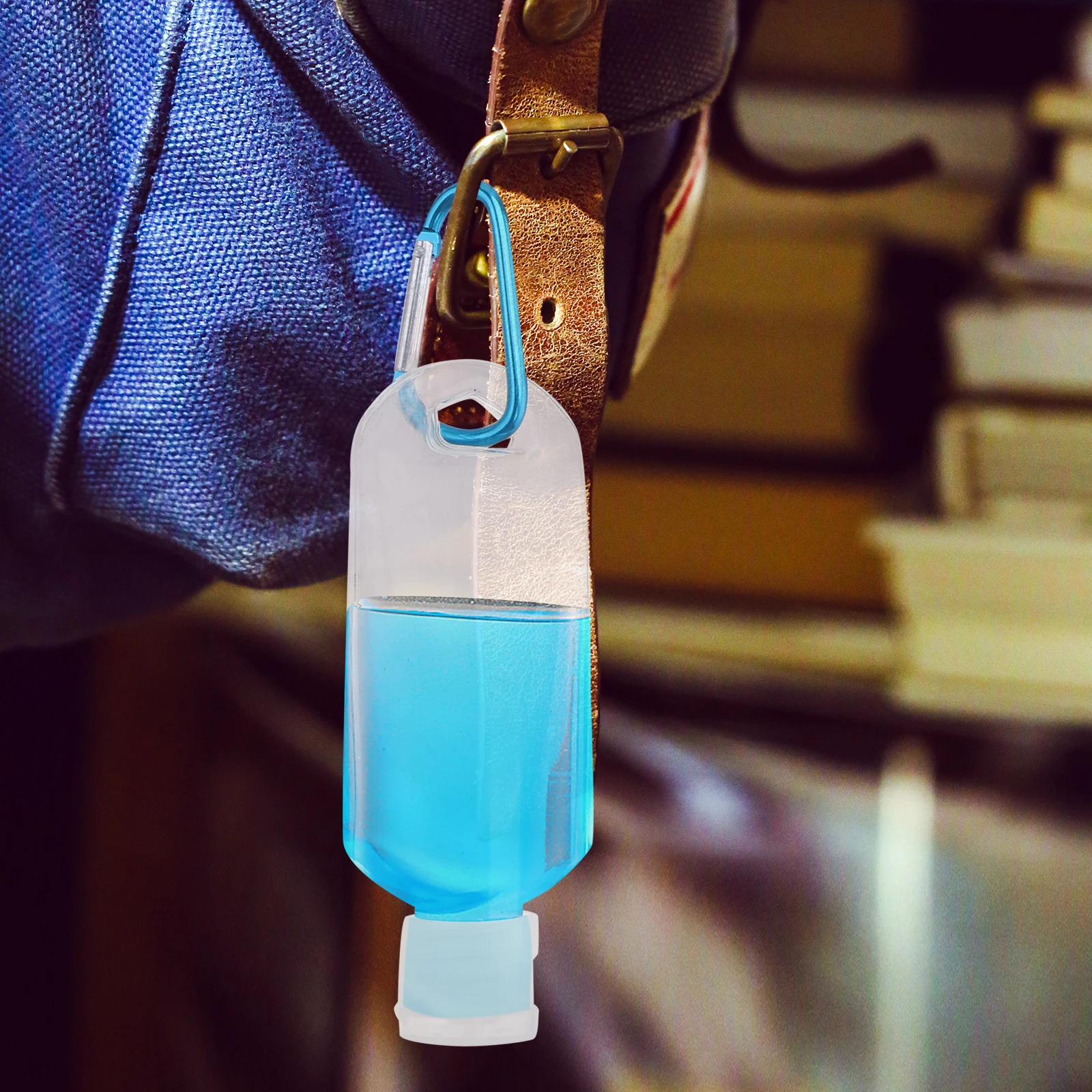 

10pcs 50Ml Refillable Travel With Hook Durable Leakproof Lotion Shampoo Containers For Sports Outdoor Transparent Bottles Random