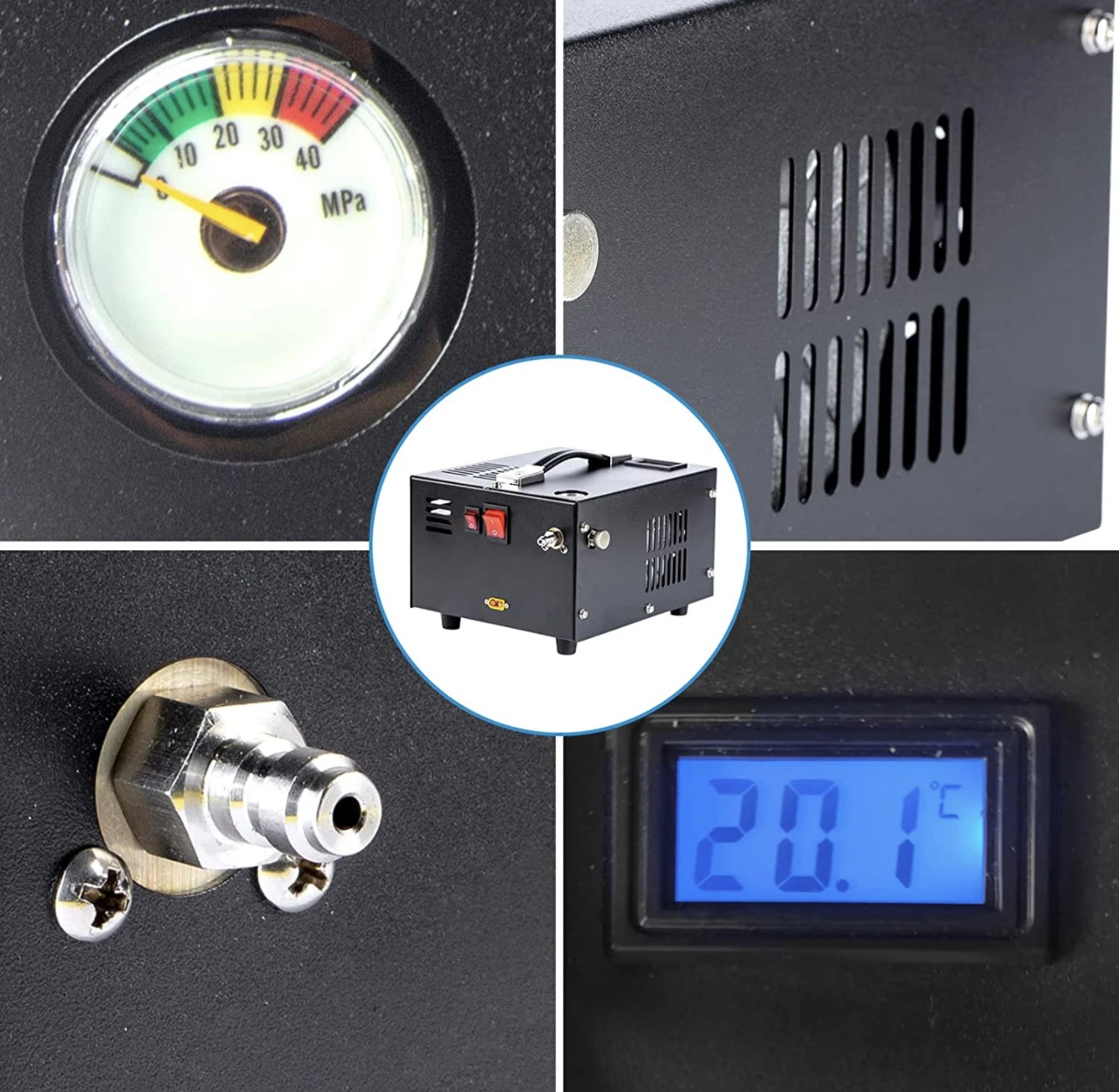 Imagem -05 - Compressor de ar do Automóvel do Pcp Pentaclorofenol do Transformador 12v 4500psi 300bar 30mpa 220v 110v