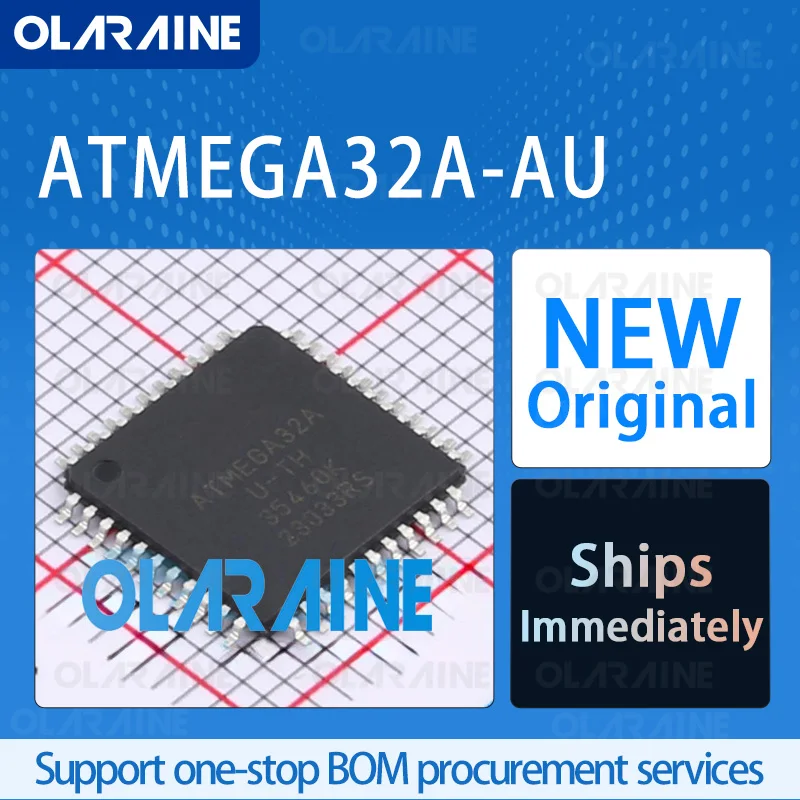

1/5/10Pcs ATMEGA32A-AU TQFP-44 8-bit microcontroller -MCU RoHS AVR Data RAM 1 kB 32 I/O Voltage 5.5 V
