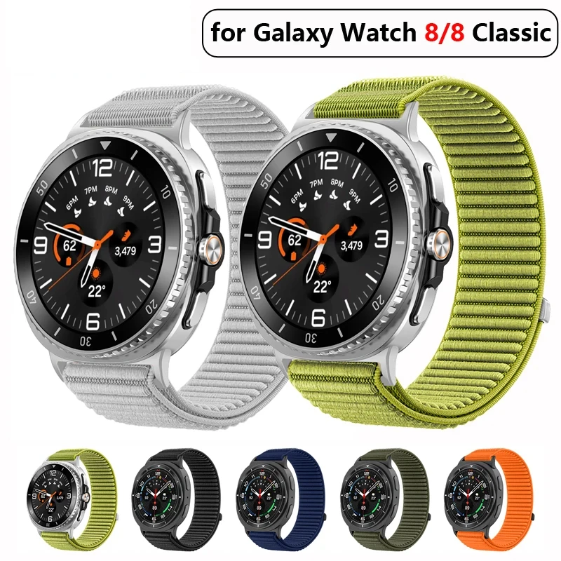 

Nylon Strap for Samsung Galaxy Watch 8 44mm Classic Adjustable Replacement Bracelet 44/40mm Strap Accessories