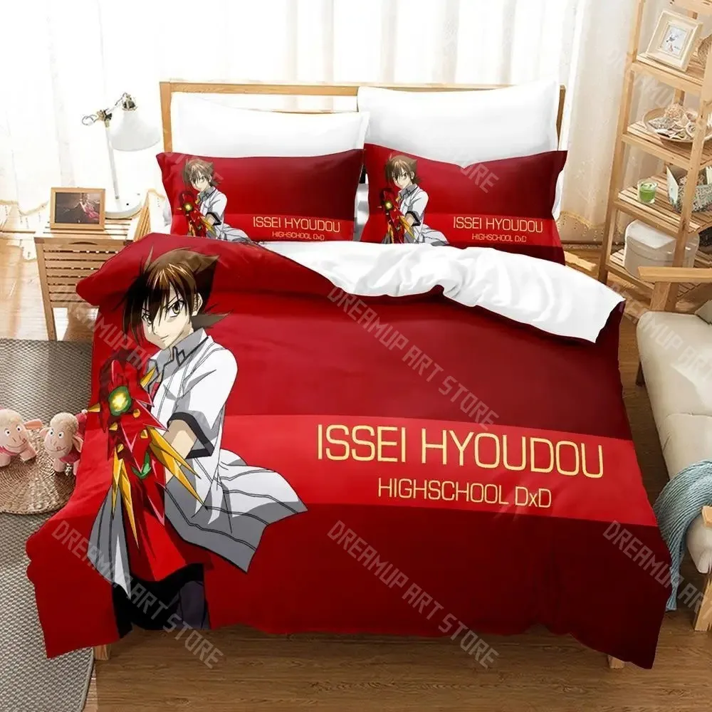 3D Printed High School DxD Anime Bedding Set for Boys Girls Duvet Cover And Pillowcase Twin Queen King Full Single Double Sizes