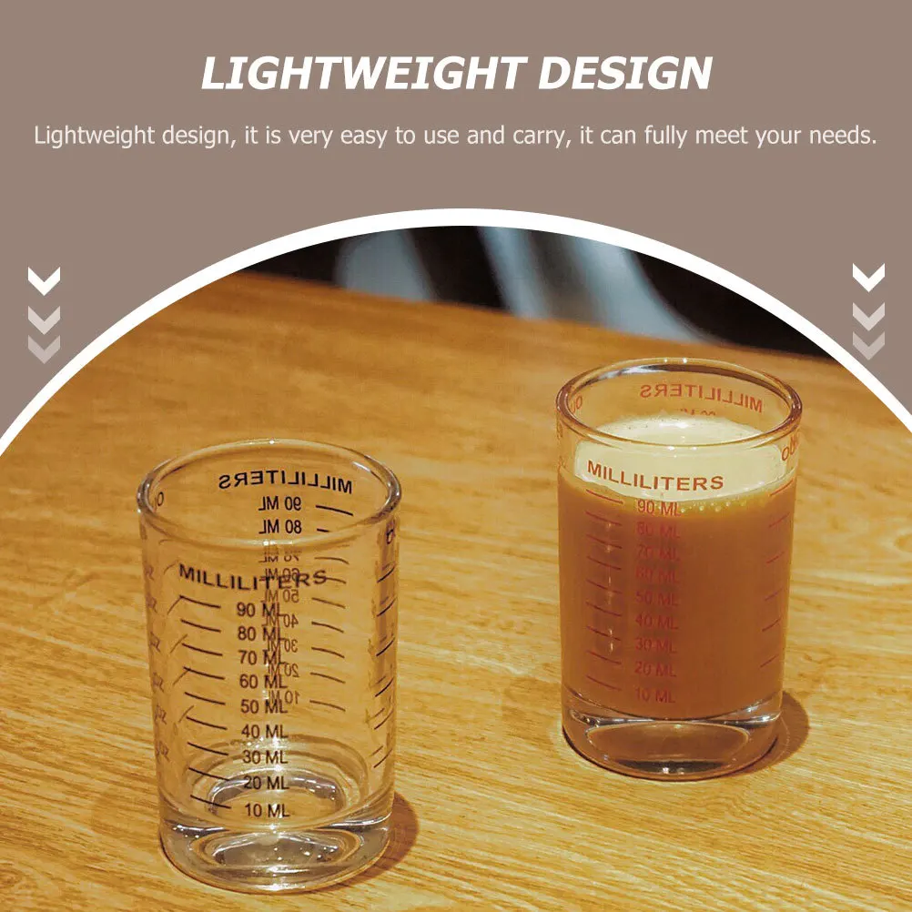

Coffee Cup with Scale Smooth Glass Measuring Cup for Milk and Liquid Control Ideal for Western Restaurant Hotel Coffee Shop Use