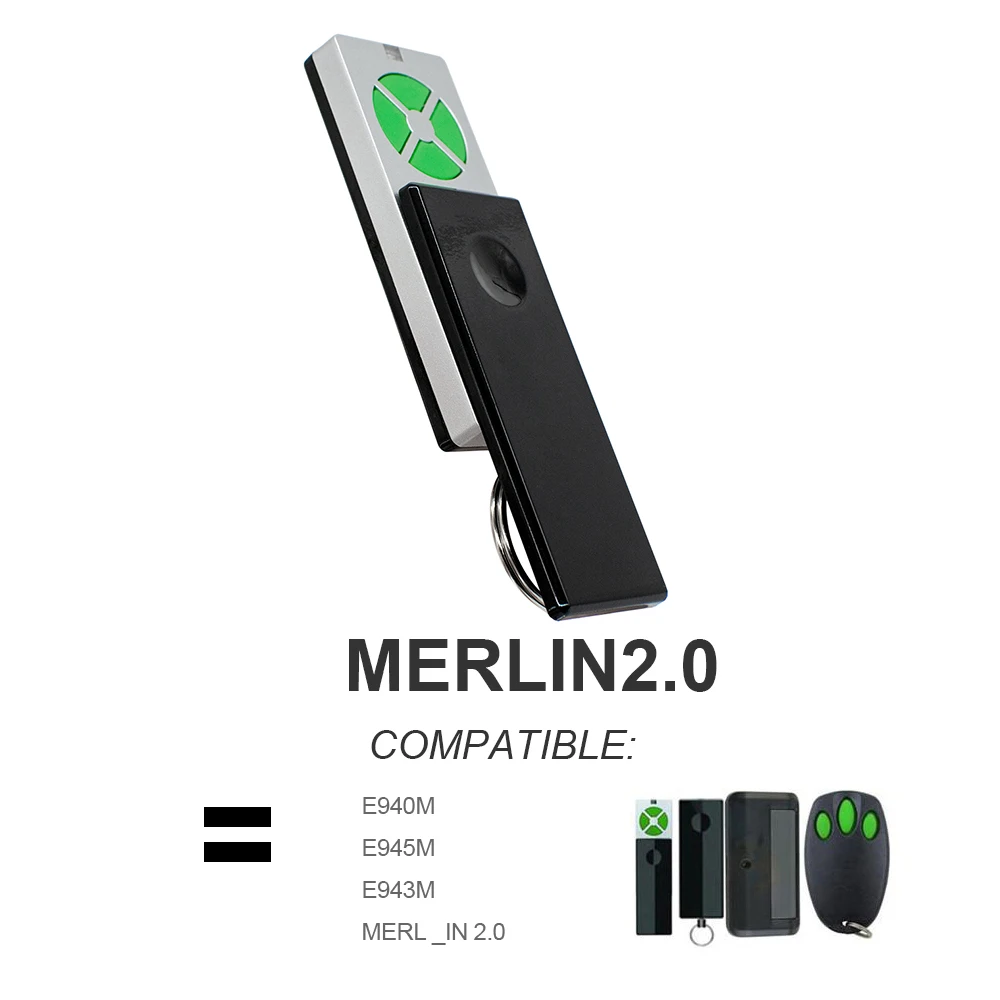 Merlin E950M E960M 2.0 Garage Remote Control Garage Door Opener 433.30 433.92 434.54MHz Rolling code