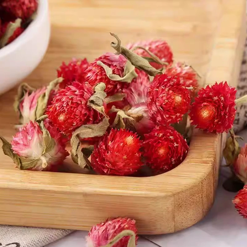 20pcs naturally Dried flower red Gomphrena globosa buds, Pressed Flowers For Wedding Party / New Year DIY Decoration