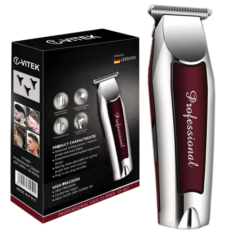 Cortadora de pelo inalámbrica recargable para hombres, cortadora de pelo eléctrica profesional, máquina para cortar cabello y barba, contorno de borde