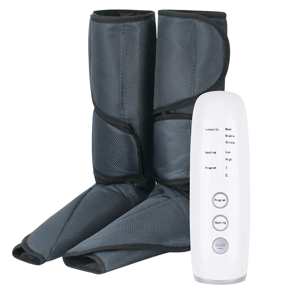 

2025 New Arrival Heating Pain Relief Legs Massage Machine Foot Air Pressure Vibration Air Compression Therapy Leg Massager