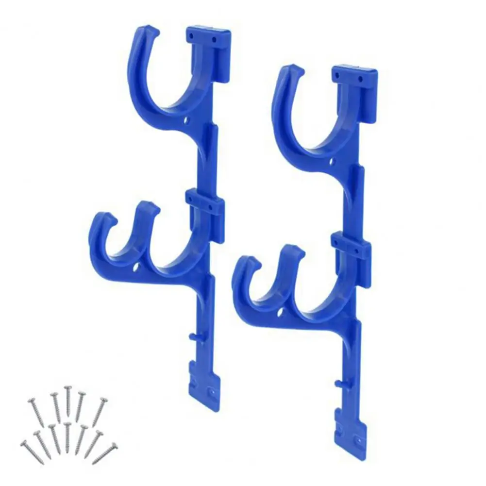 Pool Accessory Holder Durable Pool Pole Hook for Telescoping Pole Vacuum Hose Skimmer Brushes Anti-rust for Pool