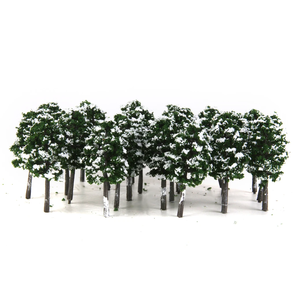 20x Winter Snow Scenery Landscape Trees N Model Train Park War Game Diorama