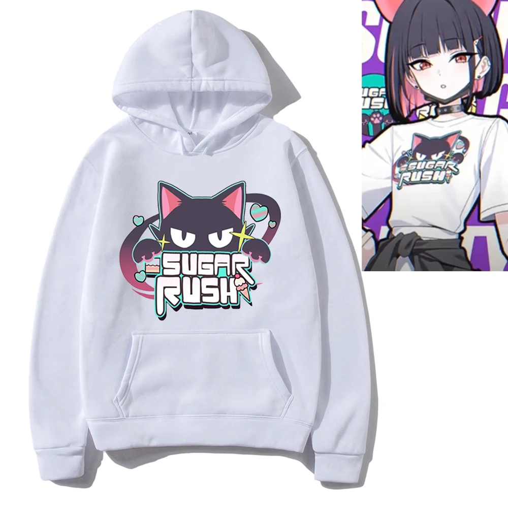 Blue Anime Archive Hoodies Sugar Rush Funny Men/Women Clothing Unisex Streetwear Manga Cosplay Clothes Kawaii Graphic Pullovers