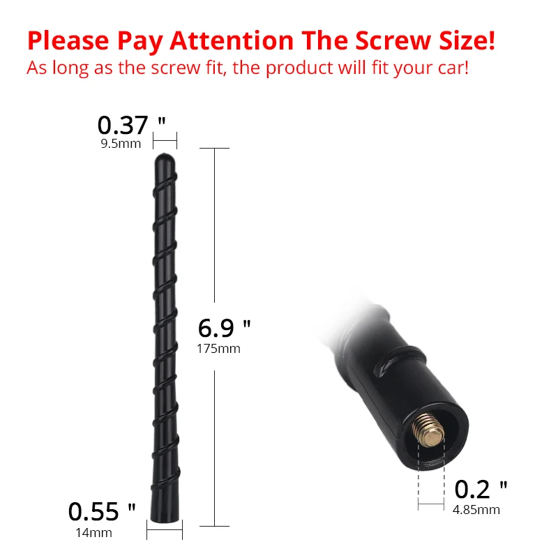 Car accessories Car Auto Radio Antenna Car Universal Antenna Screw antenna For Toyota Kia RIO For ix35 i30 Volkswagen Honda