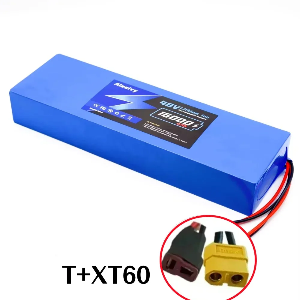 Oplaadbare 48V lithiumbatterij 16000mAh 13S5P met 15A BMS, batterijpakket met hoge capaciteit voor hoverboard skateboard longboard